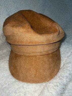Nico Cord Lieutenant Hat in a brown corduroy fabrication. 